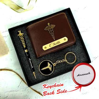 Customized Wallet Pen & Keychain Combo For Doctor