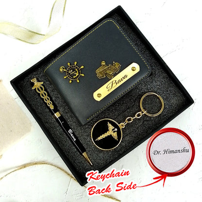 Customized Wallet Pen & Keychain Combo For Doctor