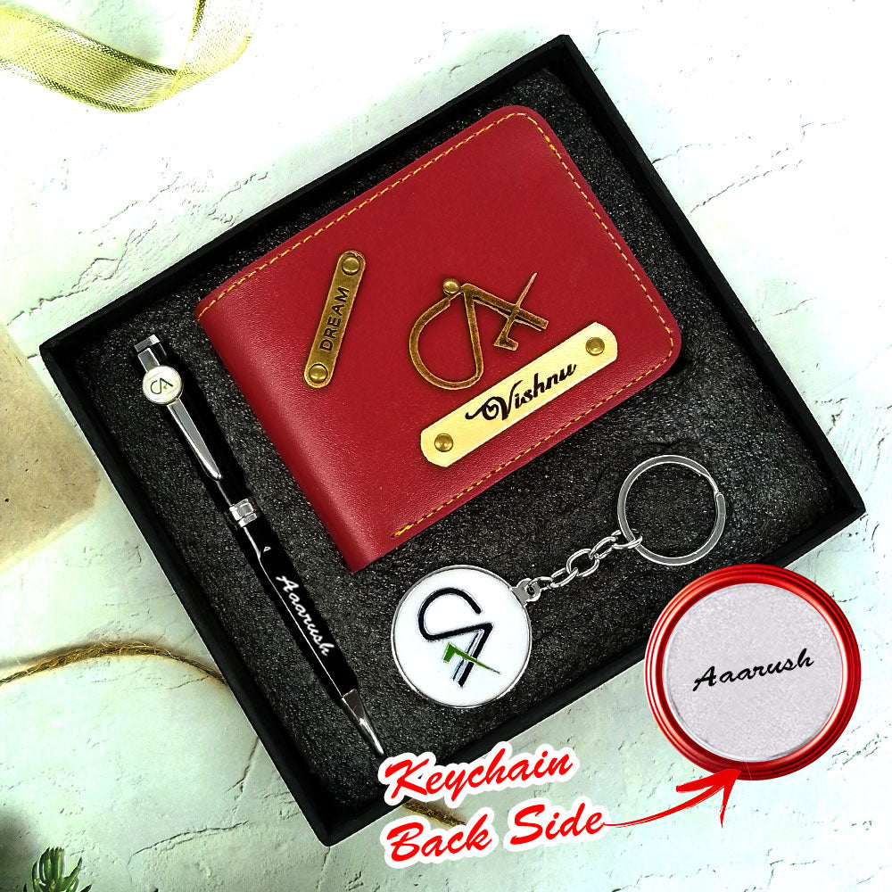 Customized Wallet Pen & Keychain Combo For CA