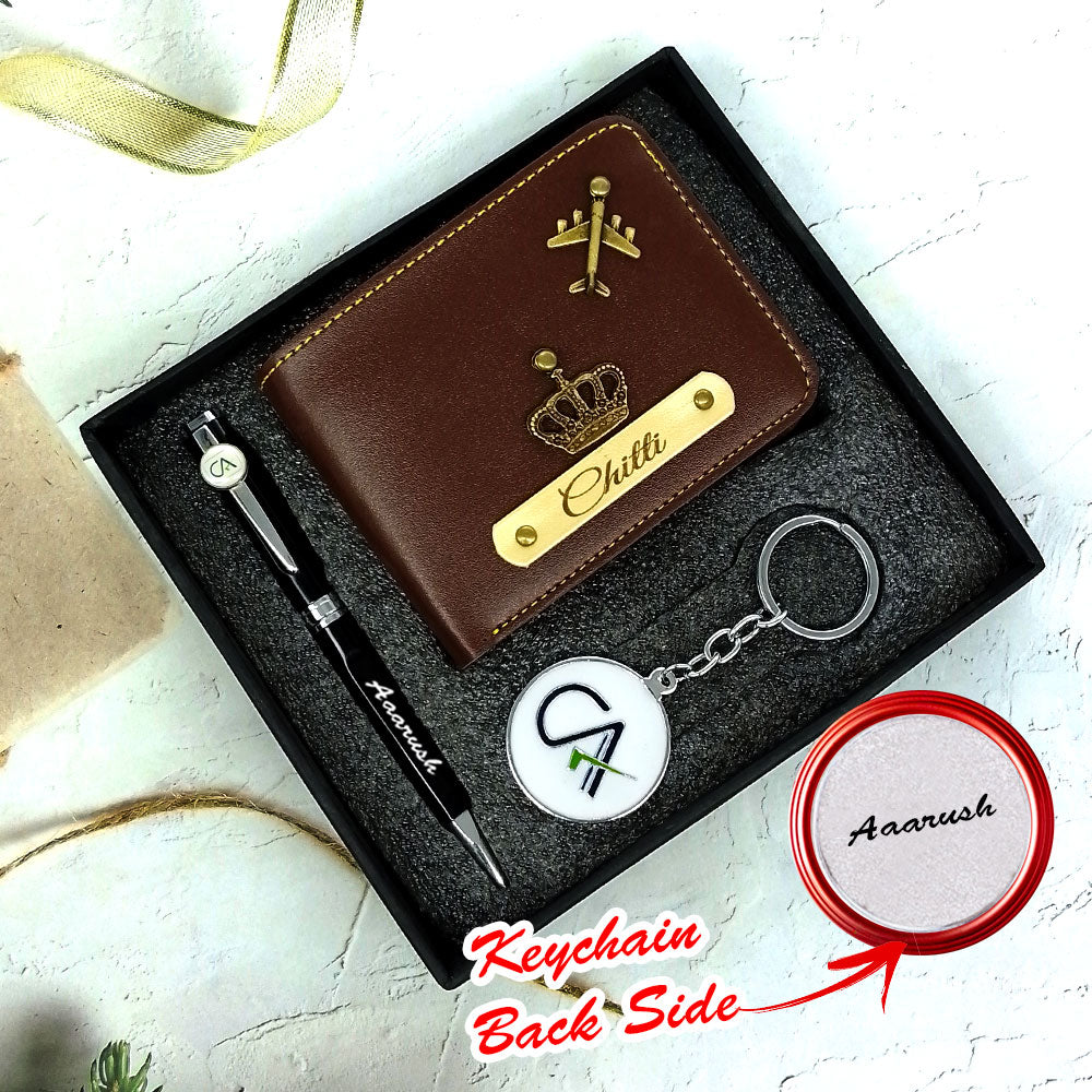 Customized Wallet Pen & Keychain Combo For CA